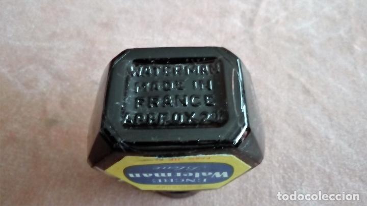 Escriban&iacute;a: ANTIGUO TINTERO WATERMAN BLUE, VACIO - Foto 3