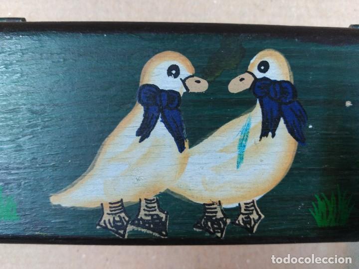 Escriban&iacute;a: PLUMIER EN MADERA PINTADA A MANO - Foto 5