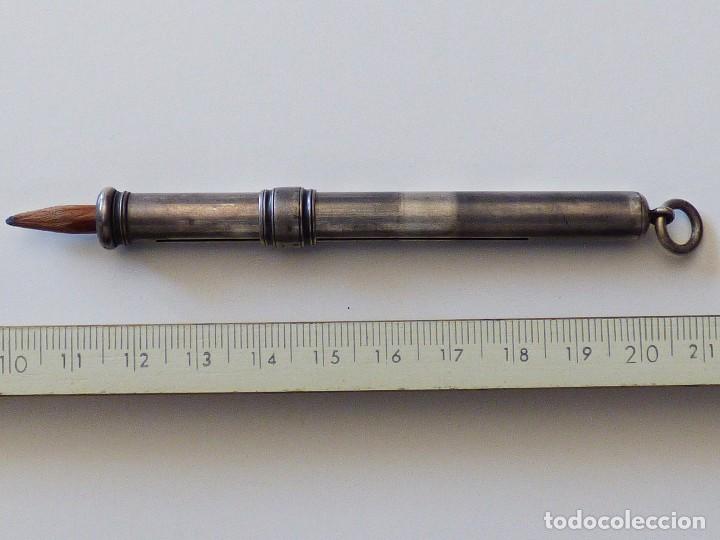Escriban&iacute;a: SOPORTE DE L&Aacute;PIZ DESLIZANTE DE PLATA. SAMPSON MORDAN & C&ordm;. A&Ntilde;O 1900-1910