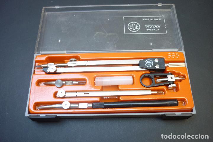 Escriban&iacute;a: ANTIGUO ESTUCHE DE COMPASES  - EDE - GARANTIA LASTER - NUEVO - Foto 1