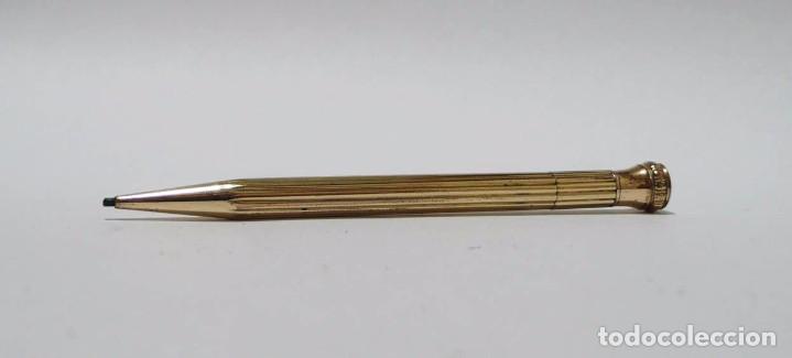 Escriban&iacute;a: Portaminas chapado en oro L: 9 cm - Foto 1