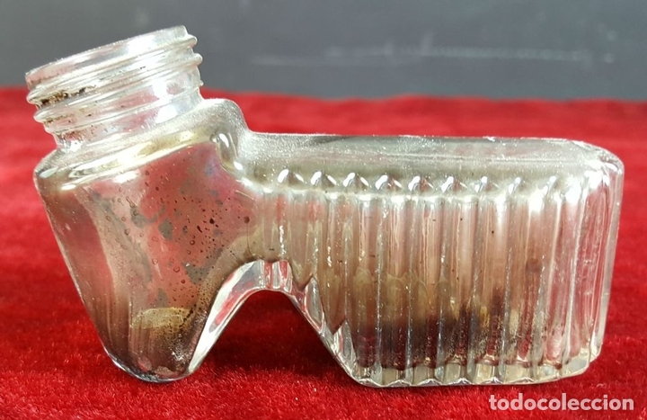 Escriban&iacute;a: TINTERO DE CRISTAL Y PLUMA DE RESINA. CIRCA 1960. - Foto 9