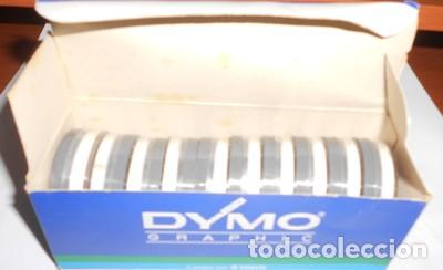 Escriban&iacute;a: CAJA CON 10 ROLLOS DE CINTA DYMO ROJO Y BLANCO - Foto 1