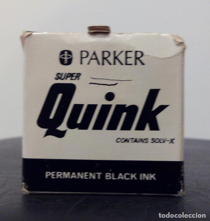 Escriban&iacute;a: TINTERO PARKER SUPER QUINK - PERMANENT BLACK INK - CON TINTA EN SU INTERIOR. - Foto 8