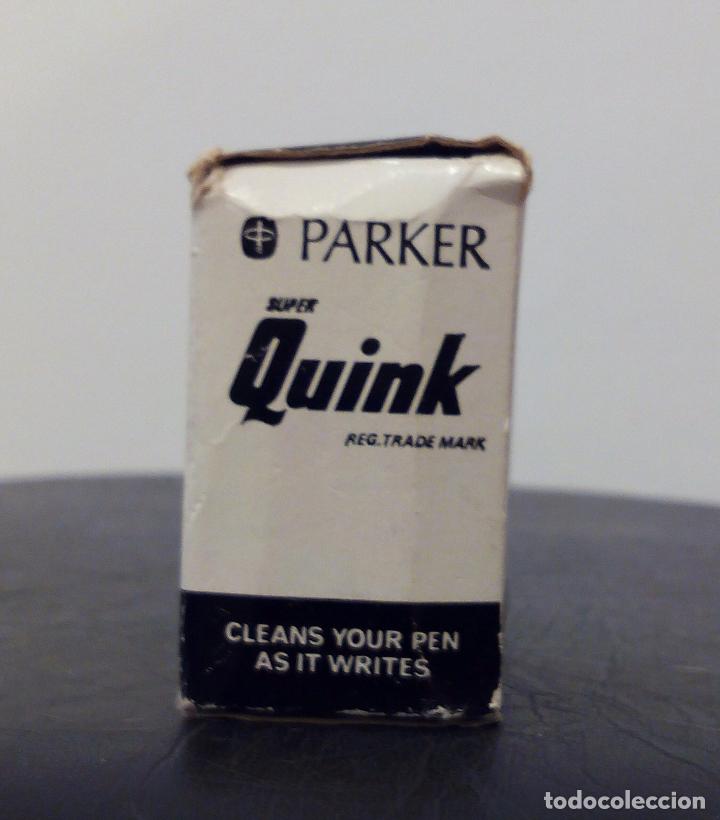 Escriban&iacute;a: TINTERO PARKER SUPER QUINK - PERMANENT BLACK INK - CON TINTA EN SU INTERIOR. - Foto 9