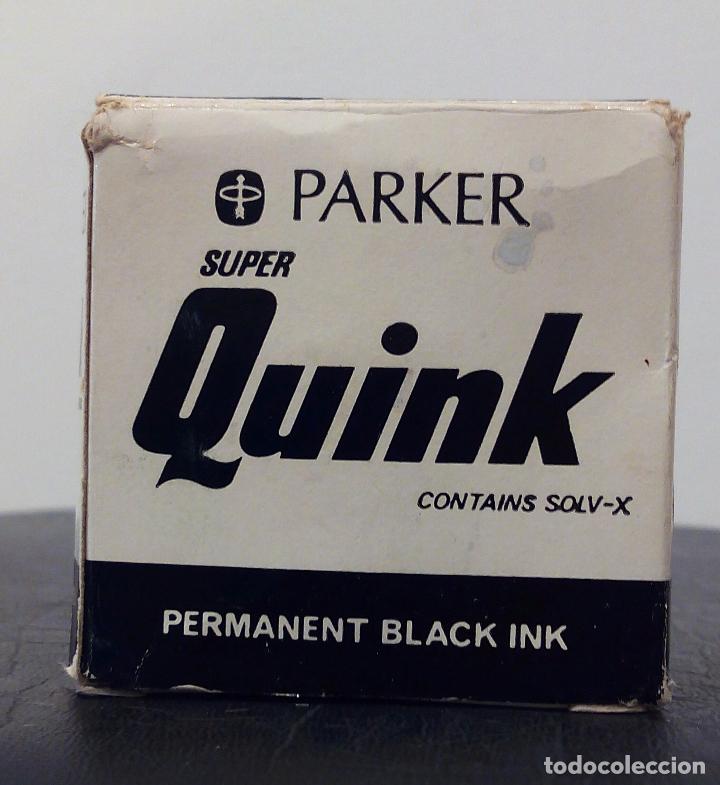 Escriban&iacute;a: TINTERO PARKER SUPER QUINK - PERMANENT BLACK INK - CON TINTA EN SU INTERIOR. - Foto 10