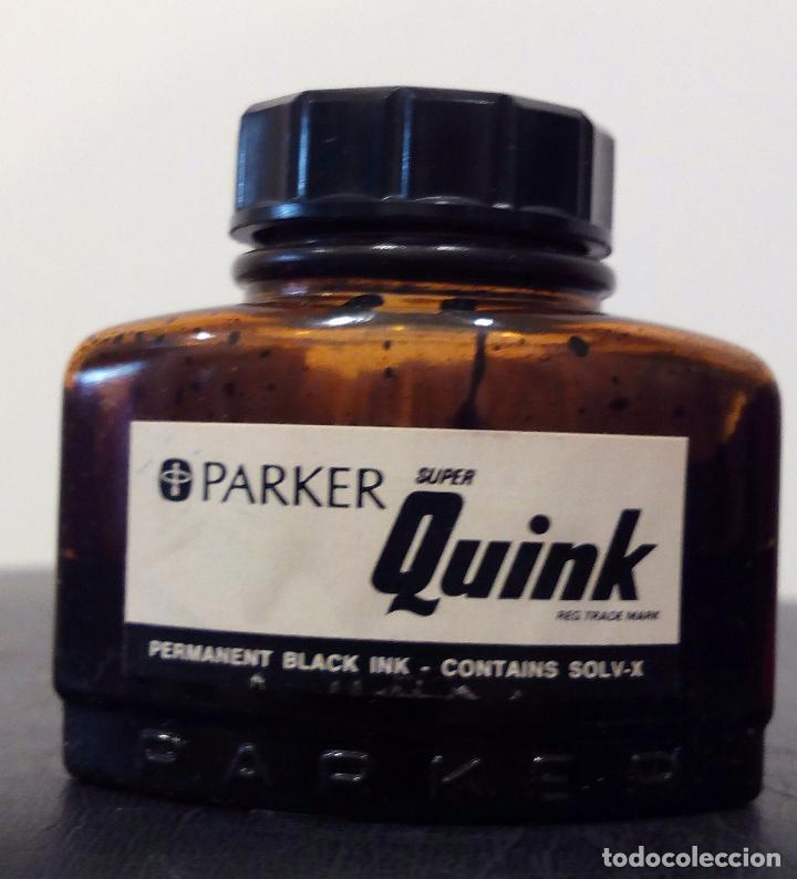 Escriban&iacute;a: TINTERO PARKER SUPER QUINK - PERMANENT BLACK INK - CON TINTA EN SU INTERIOR. - Foto 14