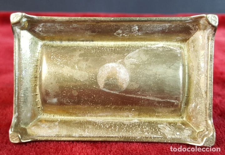Escriban&iacute;a: TINTERO DE SOBREMESA EN BRONCE. PRINCIPIOS SIGLO XX. - Foto 3