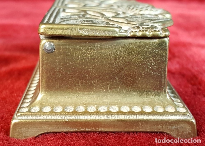 Escriban&iacute;a: TINTERO DE SOBREMESA EN BRONCE. PRINCIPIOS SIGLO XX. - Foto 4