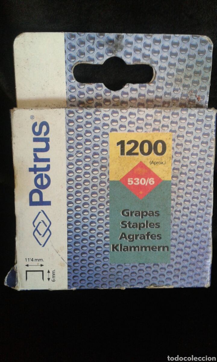 caja de grapas petrus - 22-6 a medias - años 80 - Compra venta en  todocoleccion