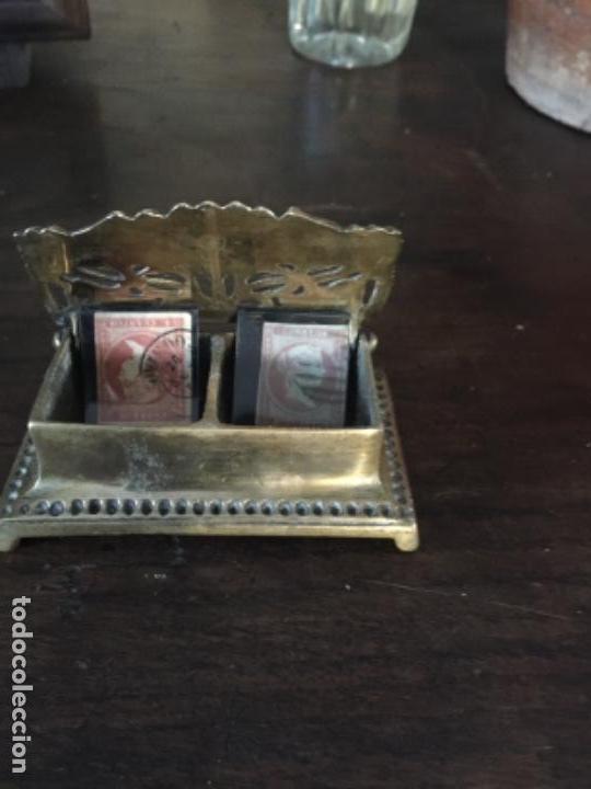 Escriban&iacute;a: Caja porta sellos de bronce - Foto 7