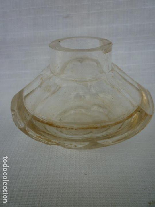 Escriban&iacute;a: TINTERO DE CRISTAL DE ROCA DE PRINCIPIOS DEL SIGLO PASADO - Foto 5