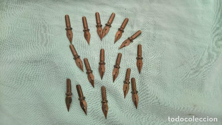 Escriban&iacute;a: lote de 16 antiguas plumillas - Foto 1