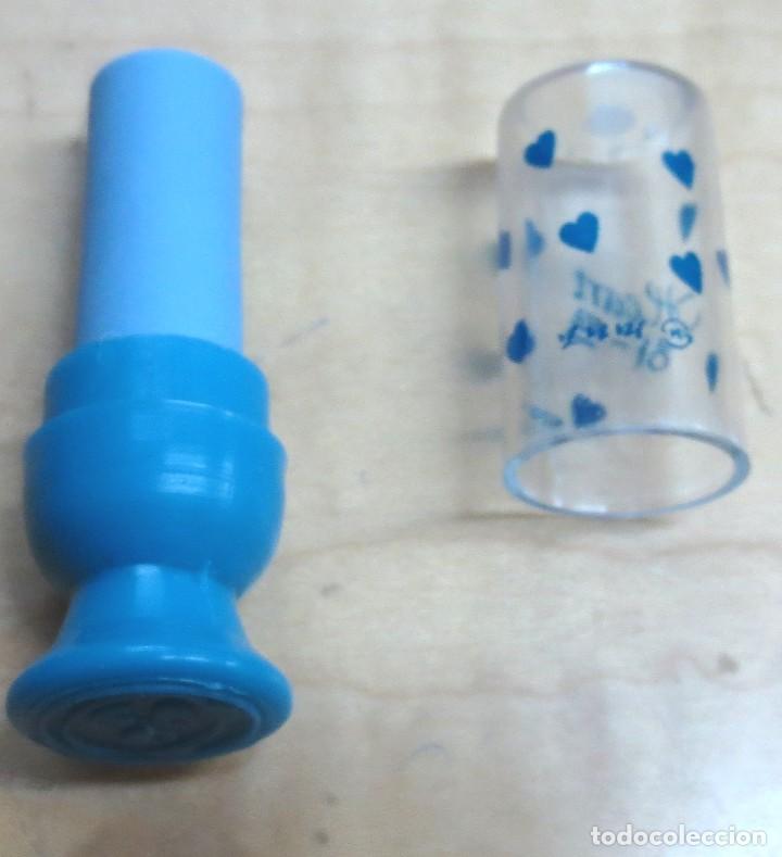 Writing Items: GOMA EN FORMA DE PINTALABIOS NOVELTY ERASERS MON AMI COLOR AZUL PASTEL NUEVA