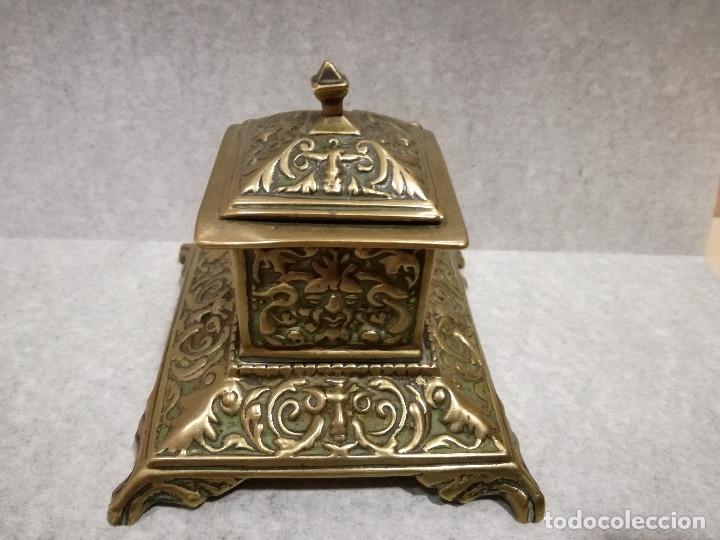 Escriban&iacute;a: ANTIGUO TINTERO / ESCRIBANIA DE BRONCE - Foto 3