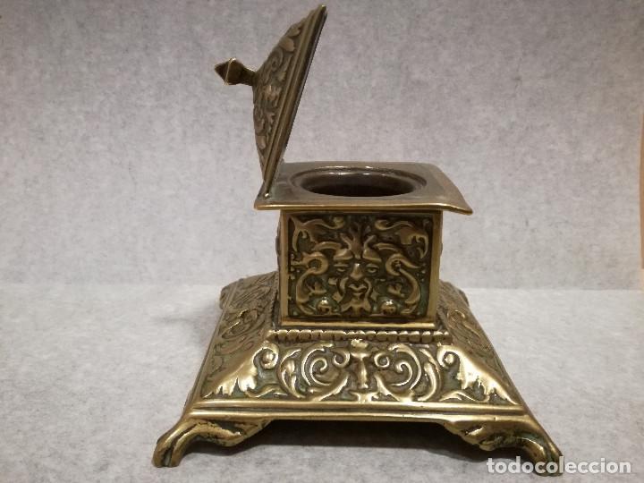Escriban&iacute;a: ANTIGUO TINTERO / ESCRIBANIA DE BRONCE - Foto 4