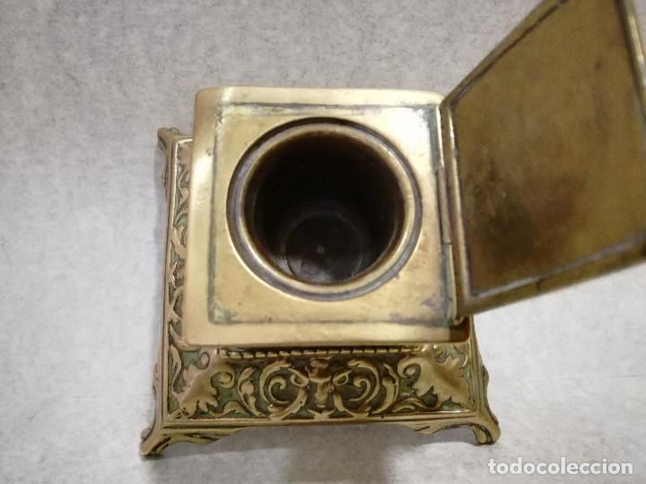 Escriban&iacute;a: ANTIGUO TINTERO / ESCRIBANIA DE BRONCE - Foto 7