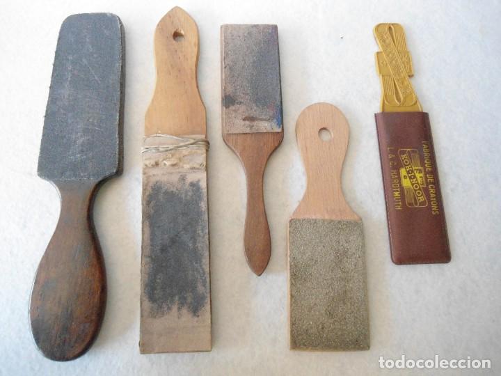 Escriban&iacute;a: LOTE DE ANTIGUOS AFILALAPICES DE MANO - Foto 1