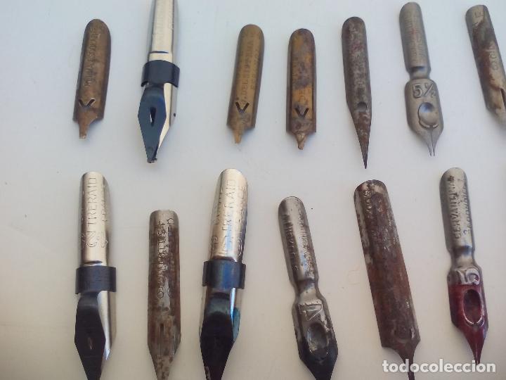 Escriban&iacute;a: LOTE DE 25 PLUMILLAS ANTIGUAS. - Foto 2