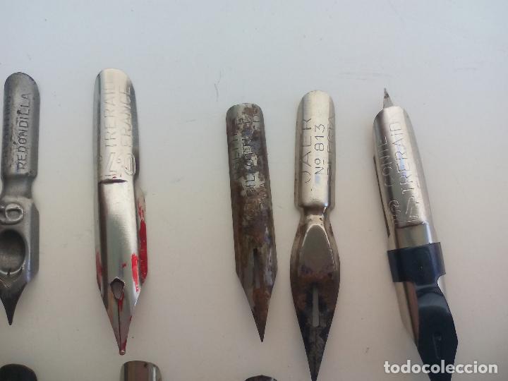 Escriban&iacute;a: LOTE DE 25 PLUMILLAS ANTIGUAS. - Foto 5