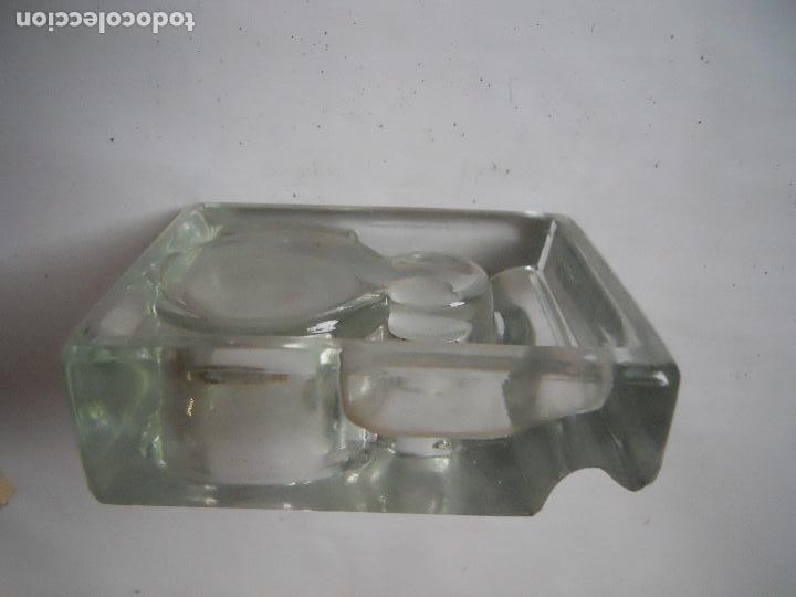 Escriban&iacute;a: antiguo tintero cristal - Foto 3