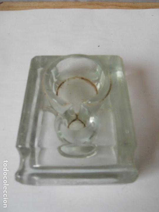Escriban&iacute;a: antiguo tintero cristal - Foto 1