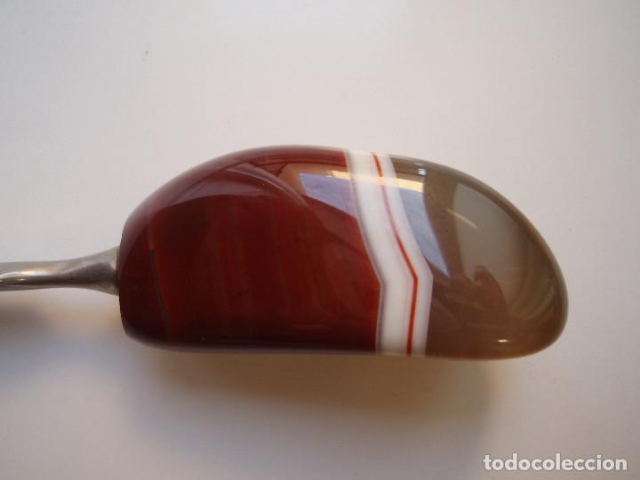 Escriban&iacute;a: ABRECARTAS CON MANGO DE PIEDRA DE &Aacute;GATA. - Foto 3