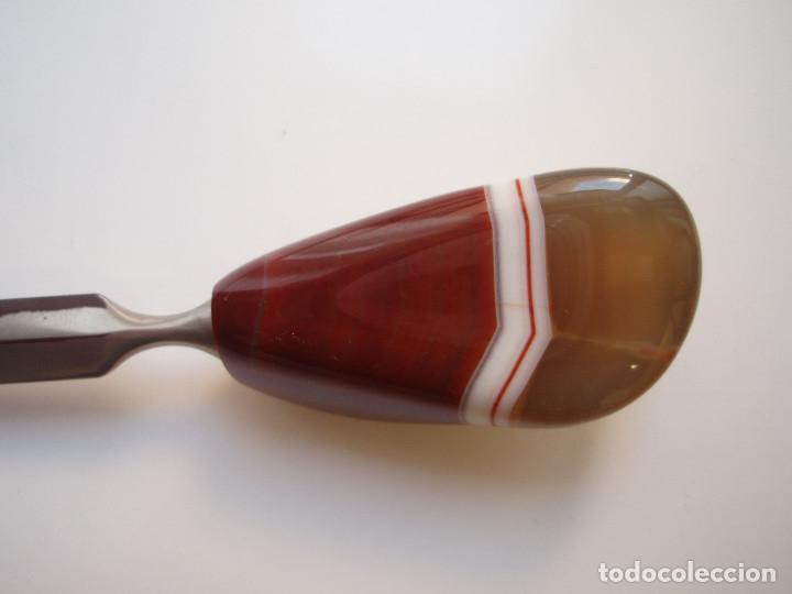 Escriban&iacute;a: ABRECARTAS CON MANGO DE PIEDRA DE &Aacute;GATA. - Foto 5