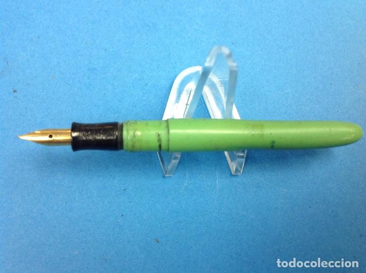 Escriban&iacute;a: PLUMA ANTIGUA COLOR VERDE - Foto 1
