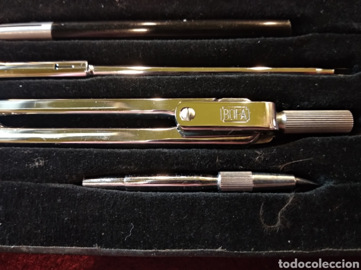 Escriban&iacute;a: Antiguo estuche caja de compas BOFA D406. - Foto 2