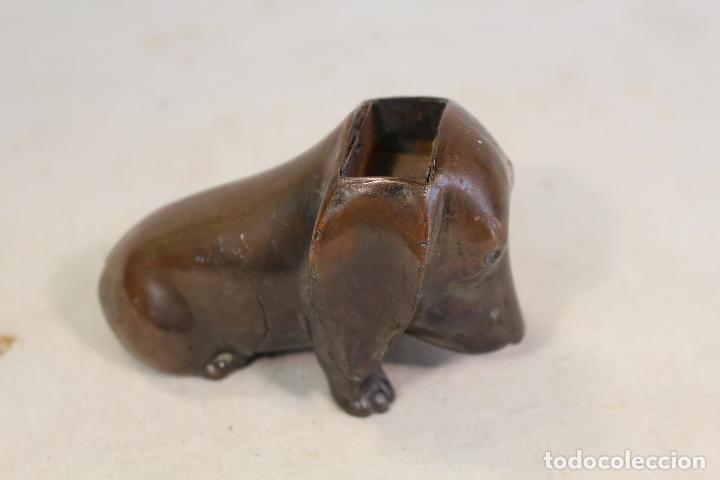 Escriban&iacute;a: tintero perro basset en bronce - Foto 4