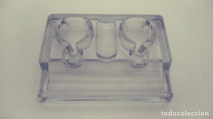 Escriban&iacute;a: tintero doble de cristal - Foto 6