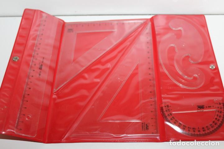 Escriban&iacute;a: ESTUCHE DE REGLAS ESCOLAR COMPLETO SAFTA A&Ntilde;OS 70 - Foto 3