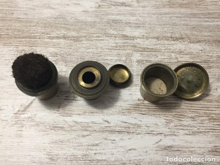 Escriban&iacute;a: ESCRIBANIA INGLESA DE BRONCE SIGLO XIX COMPLETA - Foto 15