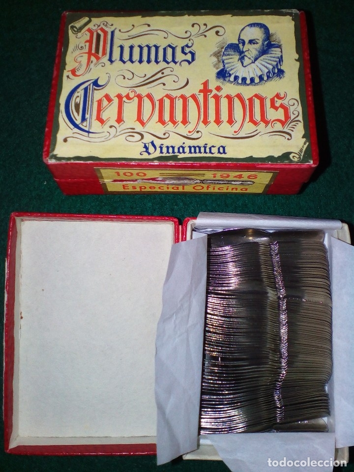 Escriban&iacute;a: CAJA DE 100 PLUMILLAS CERVANTINAS COMPLETA - Foto 1
