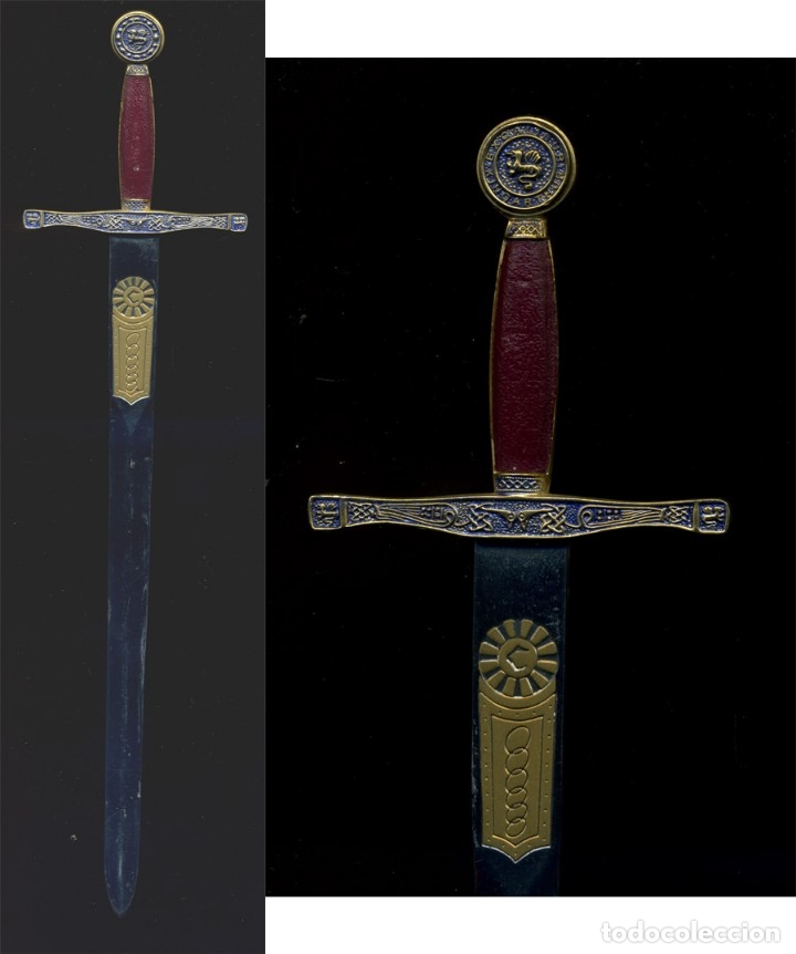 Escriban&iacute;a: 2 ABRECARTAS FORMA DE ESPADA Y CL&Aacute;SICO PLATEADO - Foto 3