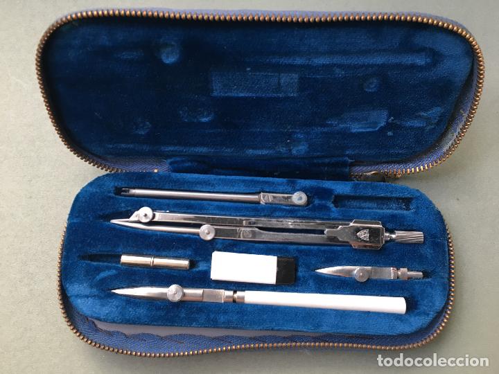 Escriban&iacute;a: ANTIGUO ESTUCHE DE COMPASE DE LA MARCA TECNICO - Foto 1