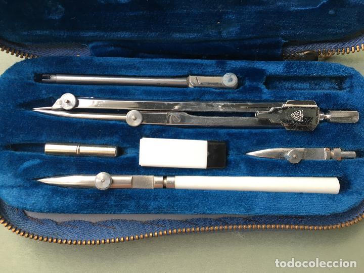 Escriban&iacute;a: ANTIGUO ESTUCHE DE COMPASE DE LA MARCA TECNICO - Foto 2