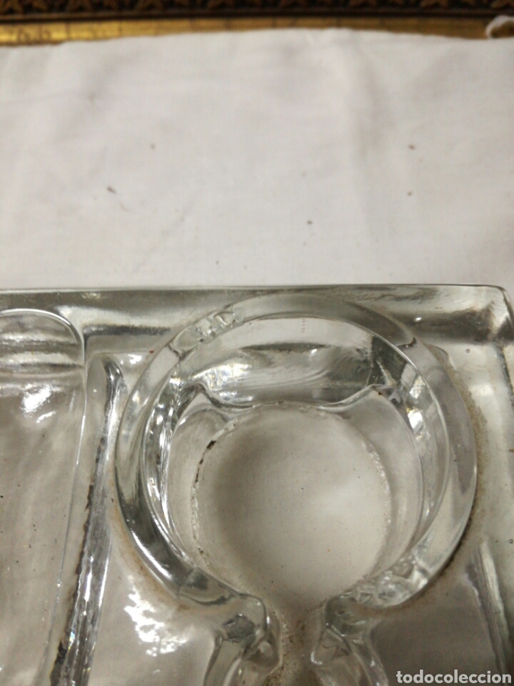 Escriban&iacute;a: Antiguo tintero de cristal - Foto 3