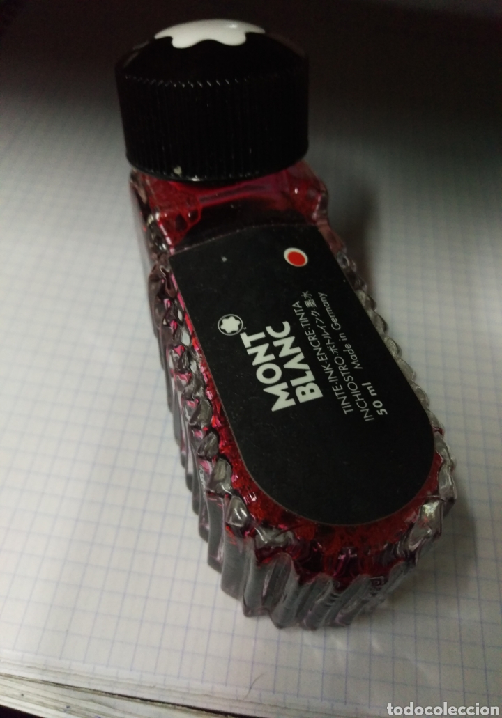Escriban&iacute;a: MONTBLANC TINTERO CON TINTA ROJA - Foto 4