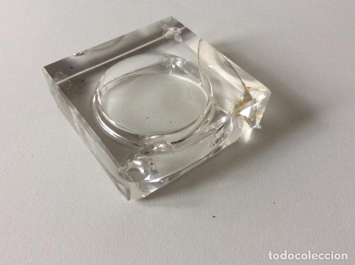 Escriban&iacute;a: ESCRIBAN&Iacute;A DOS TINTEROS CRISTAL PRENSADO. - Foto 7