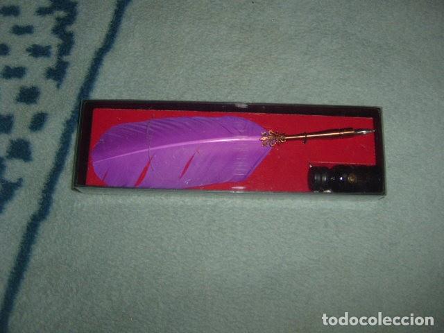 Escriban&iacute;a: PLUMA Y TINTERO EN CAJA SIN ABRIR - Foto 1