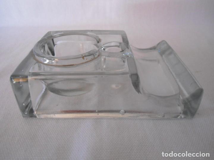 Escriban&iacute;a: ANTIGUO TINTERO DE CRISTAL - Foto 1