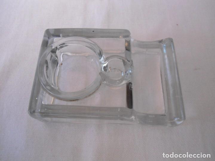 Escriban&iacute;a: ANTIGUO TINTERO DE CRISTAL - Foto 2