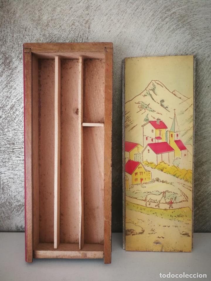 Escriban&iacute;a: ANTIGUO PLUMIER DE MADERA - Foto 5