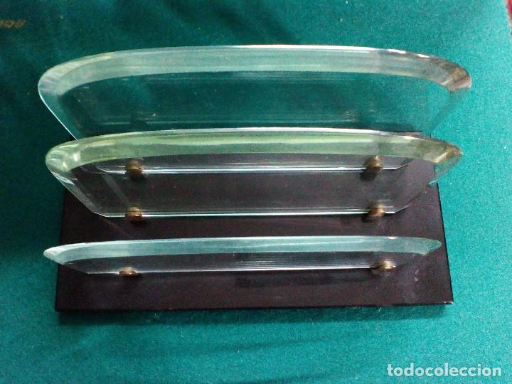 Escriban&iacute;a: ANTIGUO CLASIFICADOR DE MESA DE DESPACHO EN CRISTAL BISELADO - Foto 6