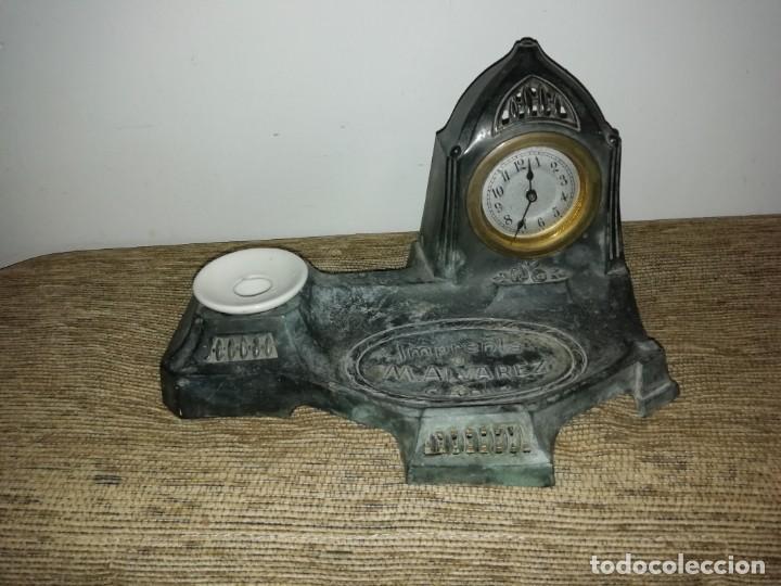 Schreibwaren: Escribania siglo XIX C&aacute;diz publicidad de la imprenta Manuel &Aacute;lvarez metal y ceramica