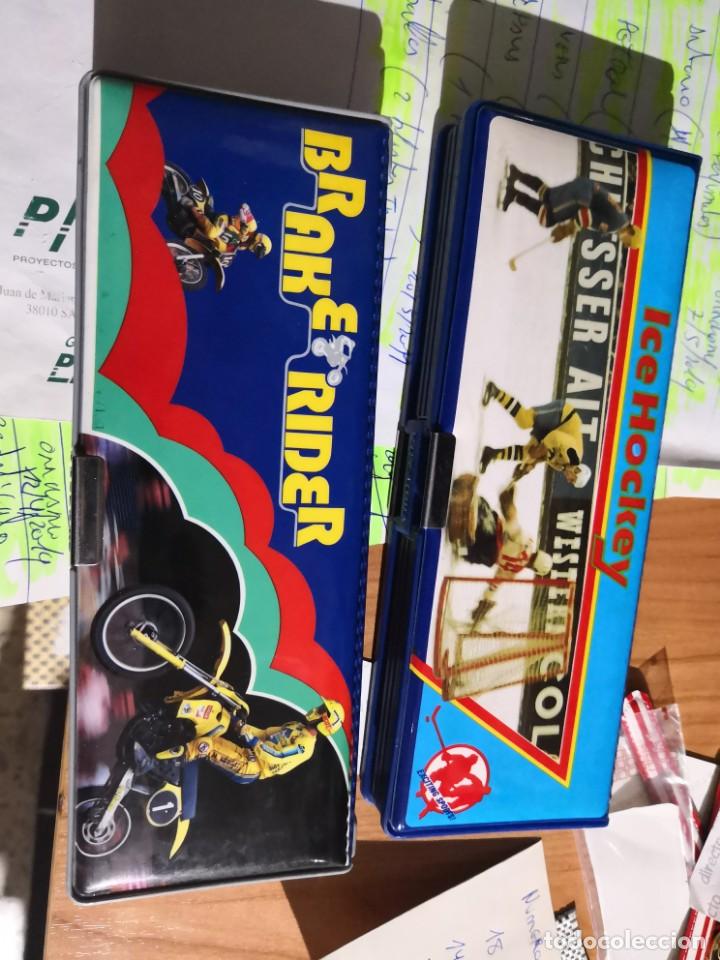 Writing Items: 2 estuches a&ntilde;os  80 JAPAN KUTSUWA , ice hockey y brake rider