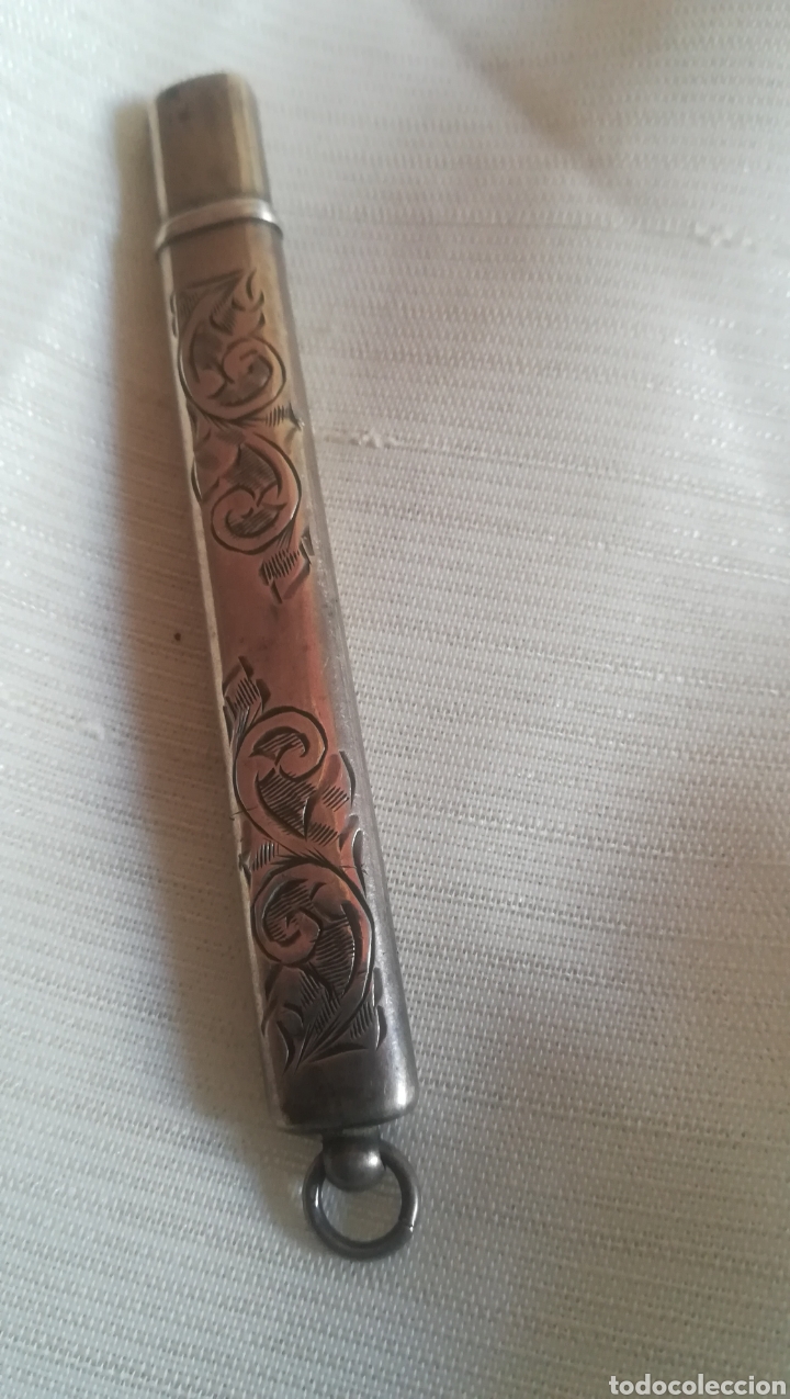 Escriban&iacute;a: Antiguo portalapices de plata - Foto 2