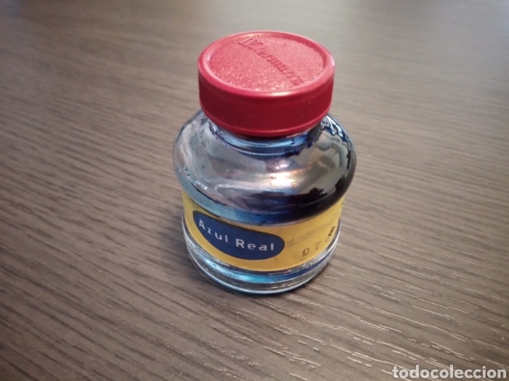 Escriban&iacute;a: Antiguo Tintero WATERMAN N&deg;1 (Azul Real) - Foto 4